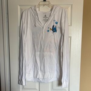 Disney Parks women’s white Dory lightweight full zip hoodie size XL